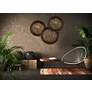 6_Maxim Bali 24" Wide Chocolate Weave Outdoor Pendant Light more views