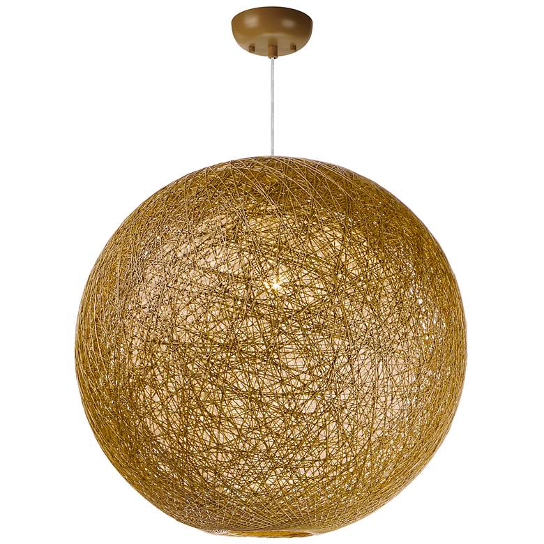 Image 3 Maxim Bali 24" Wide Natural Hemp Twine Orb Pendant Light