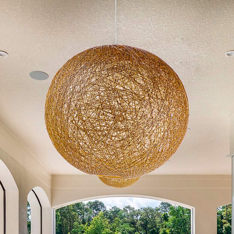 Image 2 Maxim Bali 24" Wide Natural Hemp Twine Orb Pendant Light