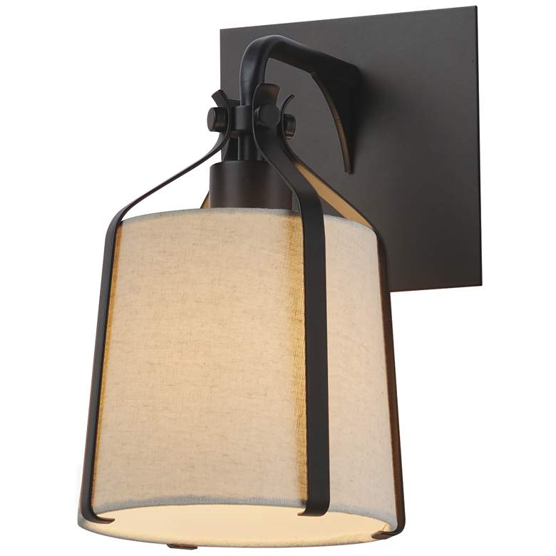 Image 1 Maxim Bandera 10 1/2" High Dark Bronze 1-Light Wall Sconce