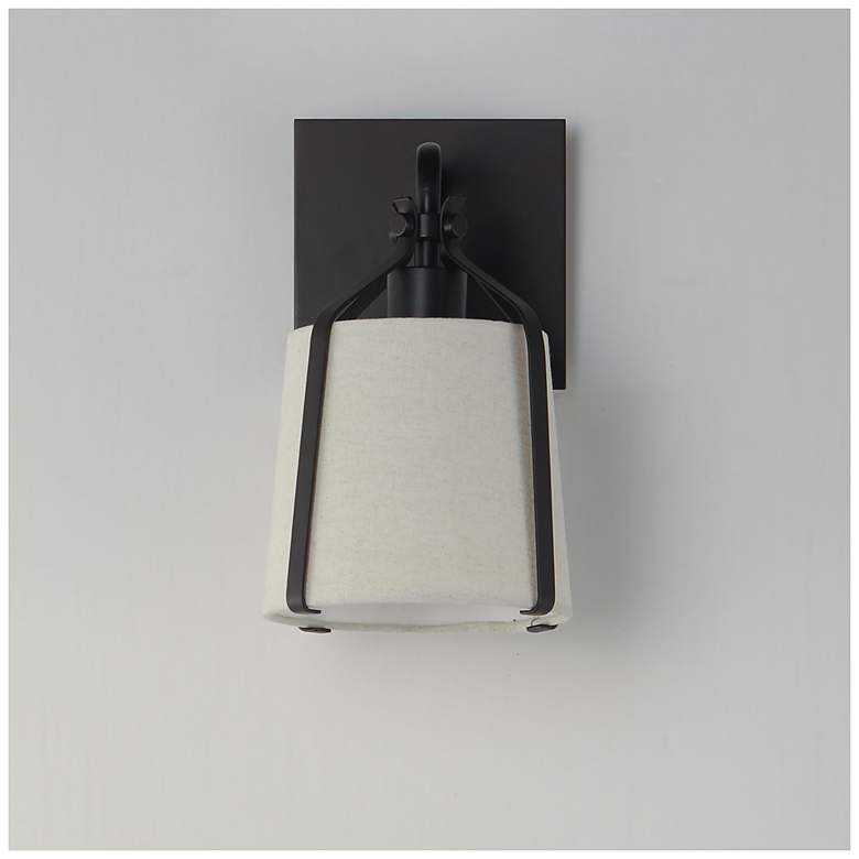Image 2 Maxim Bandera 10 1/2" High Dark Bronze 1-Light Wall Sconce more views