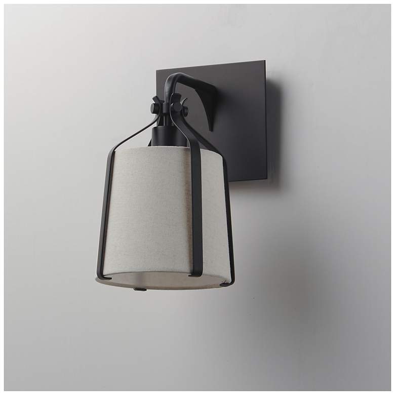Image 4 Maxim Bandera 10 1/2" High Dark Bronze 1-Light Wall Sconce more views