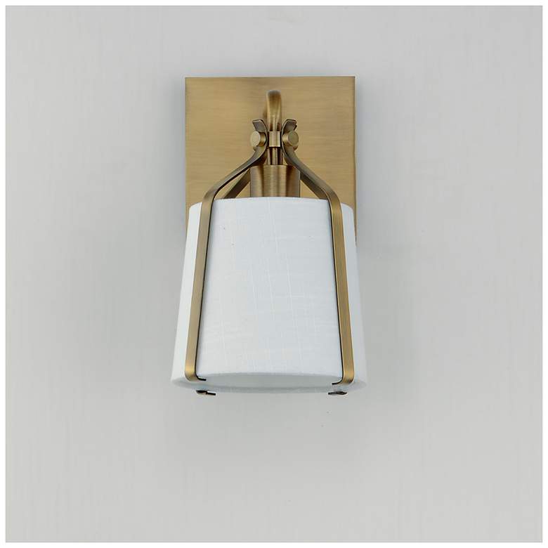 Image 3 Maxim Bandera 10 1/2" High Natural Aged Brass 1-Light Wall Sconce more views