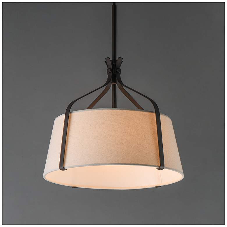 Image 2 Maxim Bandera 14" Dark Bronze 1-Light Pendant more views