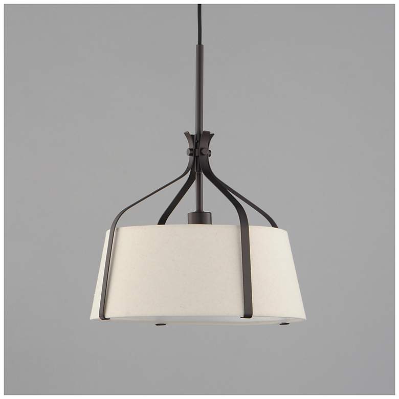 Image 3 Maxim Bandera 14" Dark Bronze 1-Light Pendant more views