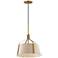 Maxim Bandera 14" Natural Aged Brass 1-Light Pendant