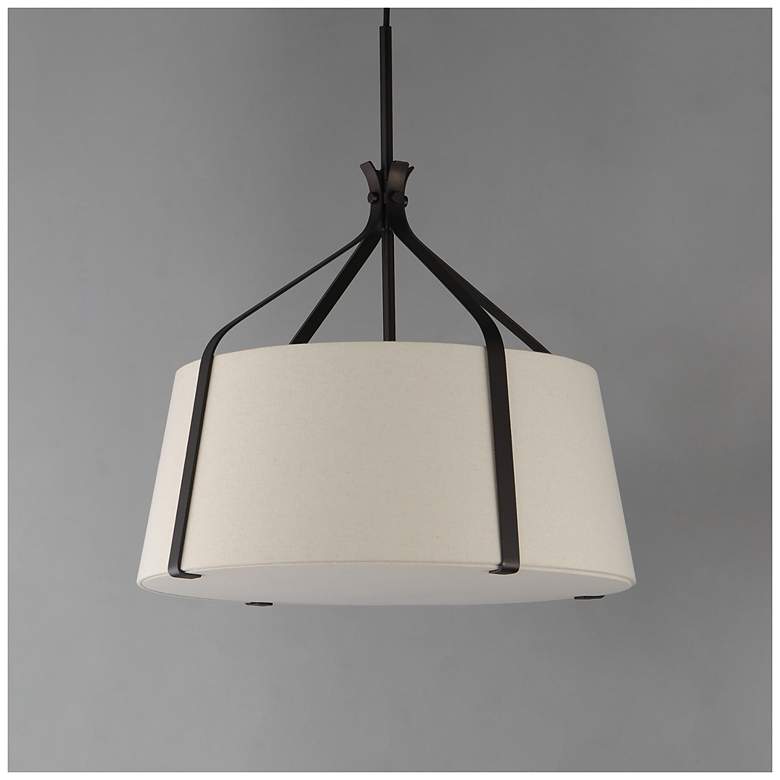 Image 3 Maxim Bandera 20" Dark Bronze 3-Light Pendant more views
