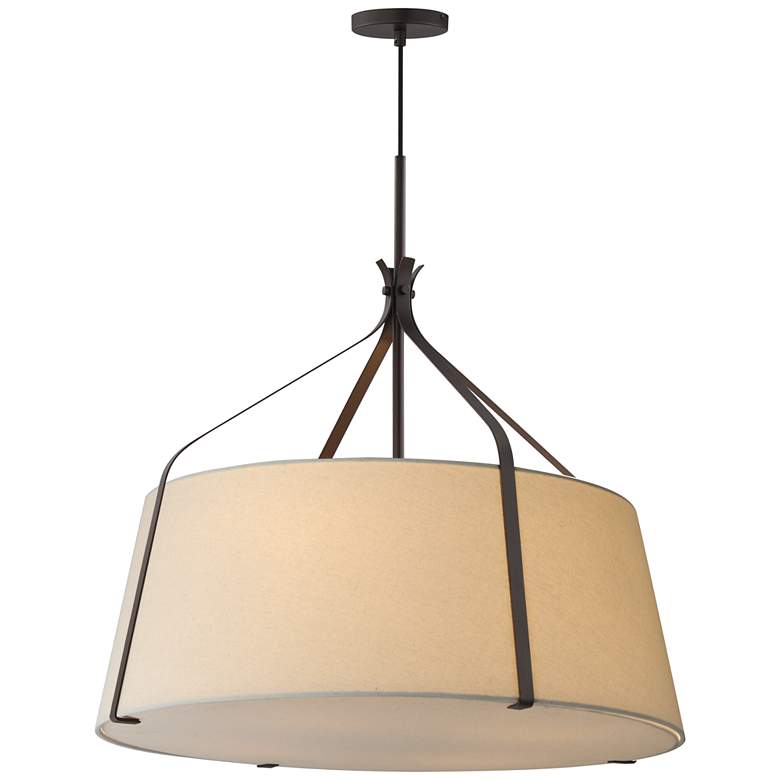 Image 1 Maxim Bandera 30" Dark Bronze 4-Light Pendant