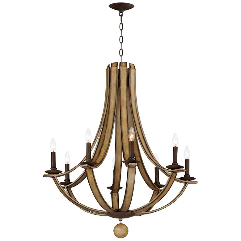 Image 2 Maxim Basque 32" Wide Driftwood 8-Light Chandelier