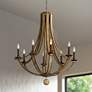 1_Maxim Basque 32" Wide Driftwood 8-Light Chandelier