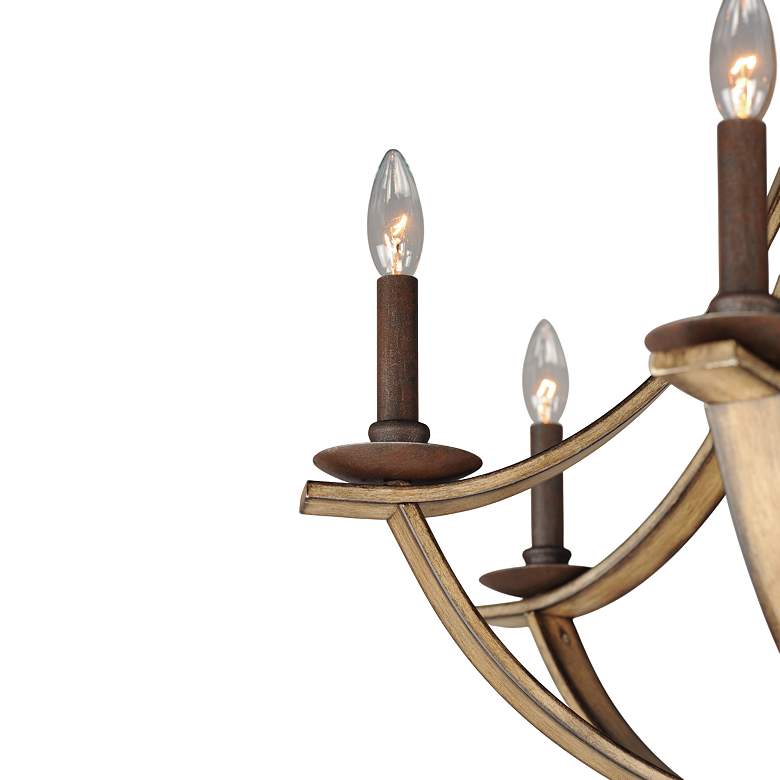Image 5 Maxim Basque 32" Wide Driftwood 8-Light Chandelier more views