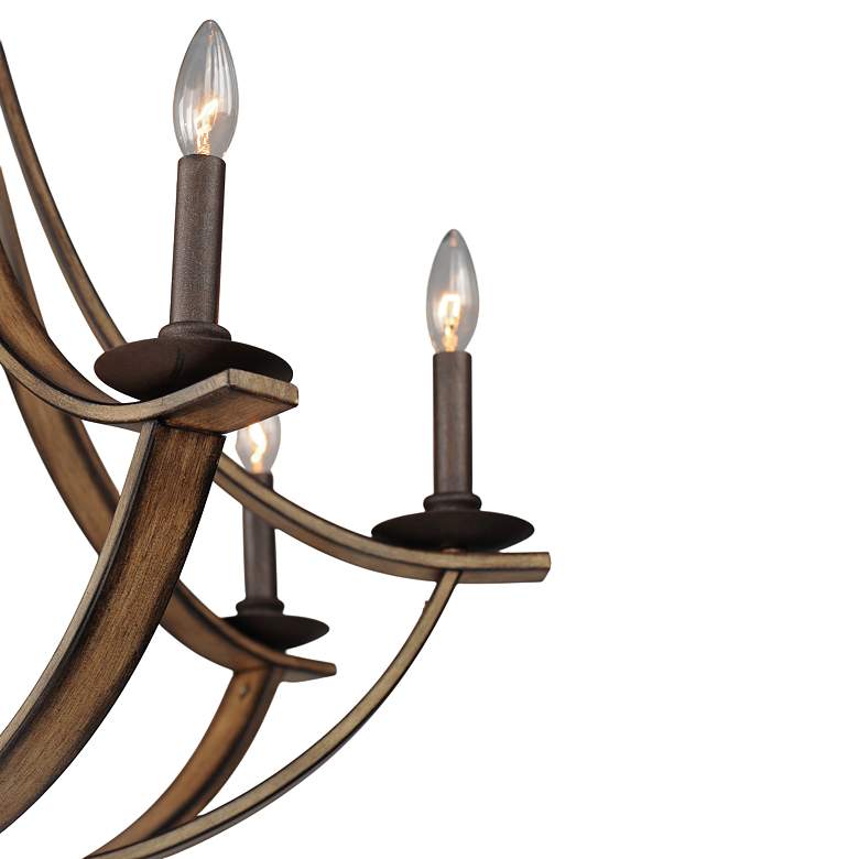 Image 6 Maxim Basque 32" Wide Driftwood 8-Light Chandelier more views