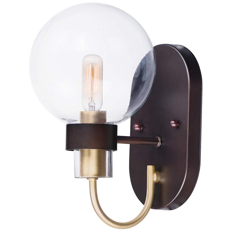 Image 2 Maxim Bauhaus 10 1/2" High Bronze Wall Sconce