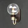 1_Maxim Bauhaus 10 1/2" High Bronze Wall Sconce