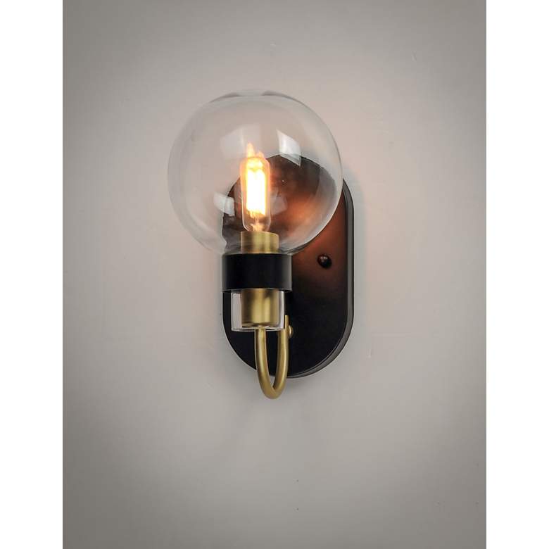 Image 2 Maxim Bauhaus 10 1/2 inch High Bronze Wall Sconce more views