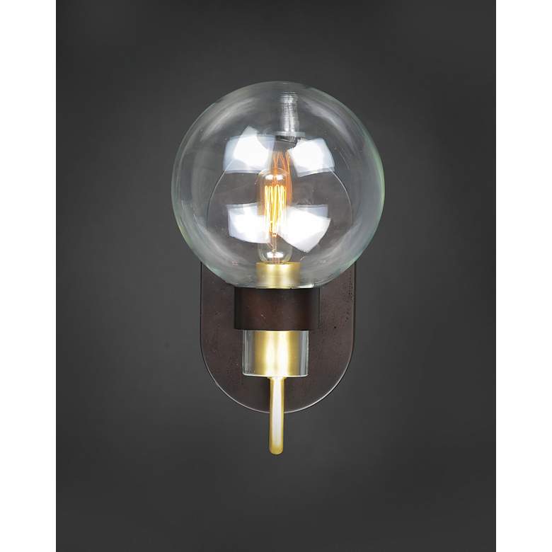 Image 5 Maxim Bauhaus 10 1/2" High Bronze Wall Sconce more views