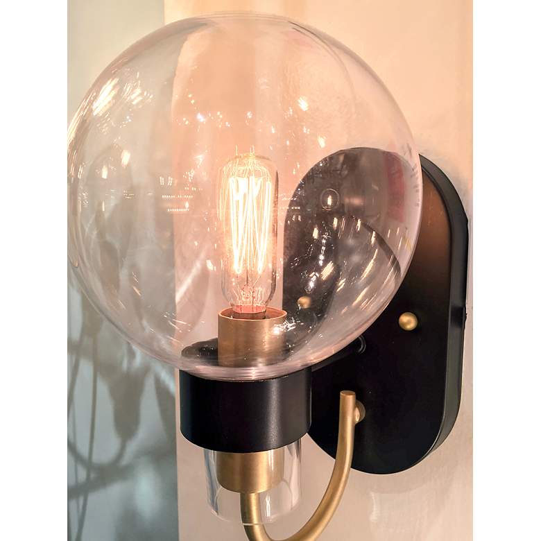 Image 7 Maxim Bauhaus 10 1/2" High Bronze Wall Sconce more views