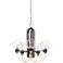 Maxim Bauhaus 24"W Bronze and Satin Brass 5-Light Chandelier