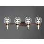 4_Maxim Bauhaus 33" Wide Bronze 4-Light Globe Glass Bath Light more views