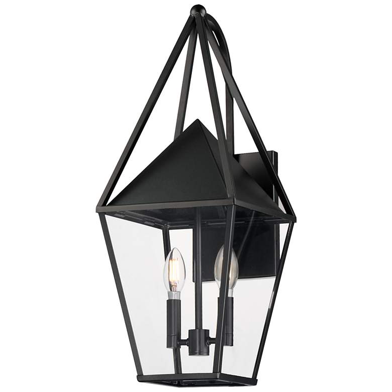 Image 1 Maxim Bavaria 22 3/4" High Black Large 2-Light Outdoor Wall Sconce