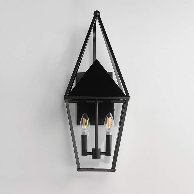 Image 2 Maxim Bavaria 22 3/4" High Black Large 2-Light Outdoor Wall Sconce more views