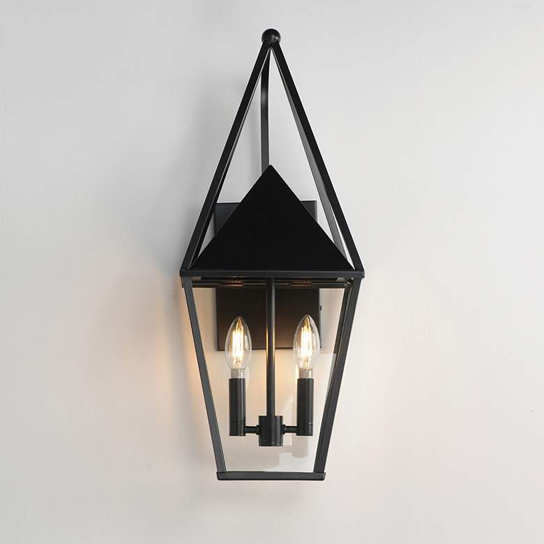 Image 3 Maxim Bavaria 22 3/4" High Black Large 2-Light Outdoor Wall Sconce more views