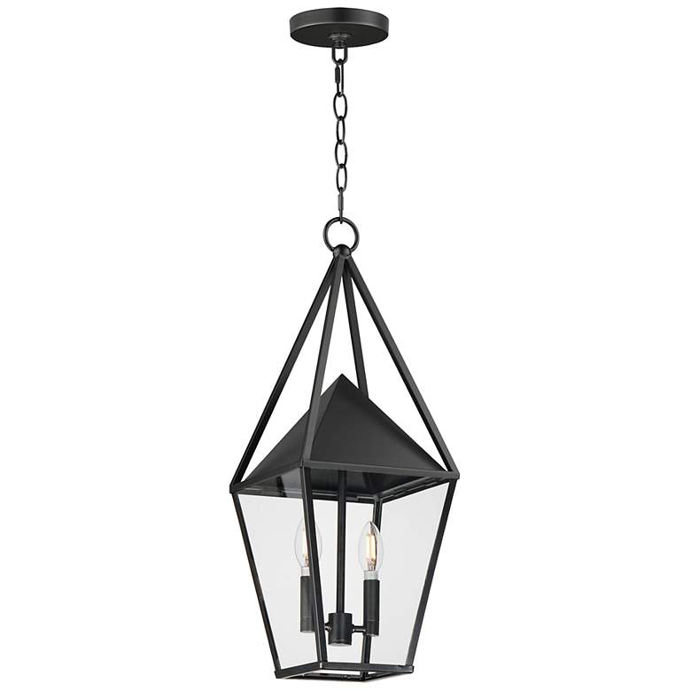Image 1 Maxim Bavaria 9" Wide Black 2-Light Large Outdoor Pendant