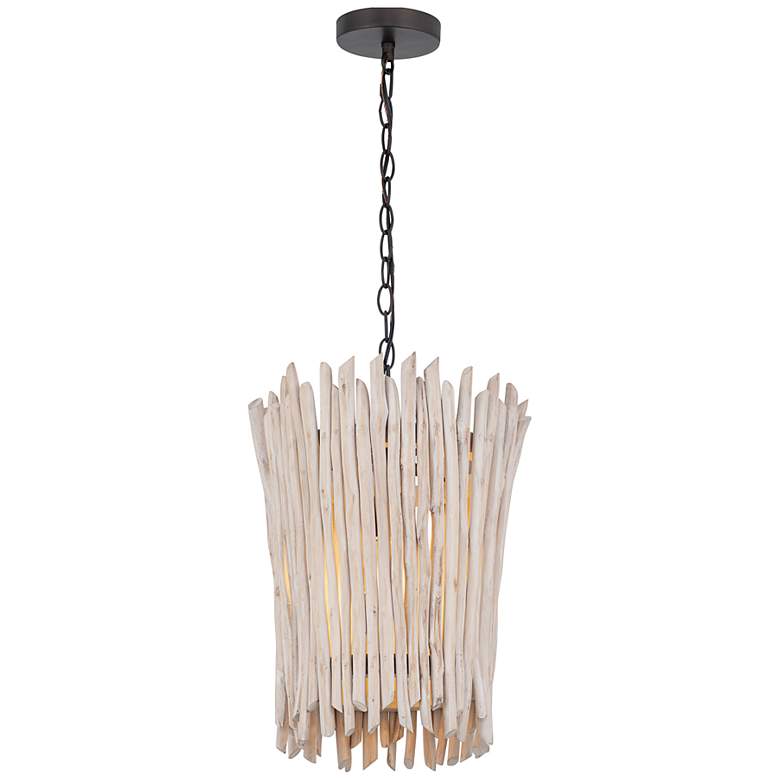 Image 1 Maxim Baywood 14" Wide Textured Bronze 1-Light Pendant