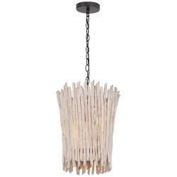 Maxim Baywood 14" Wide Textured Bronze 1-Light Pendant