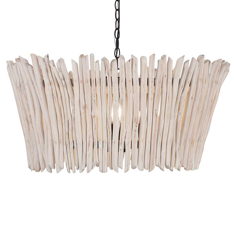 Image 4 Maxim Baywood 24" Wide Textured Bronze 4-Light Chandelier more views