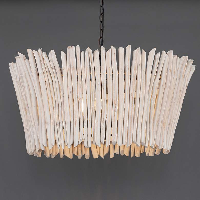 Image 3 Maxim Baywood 30" Textured Bronze DriftWood Chandelier more views
