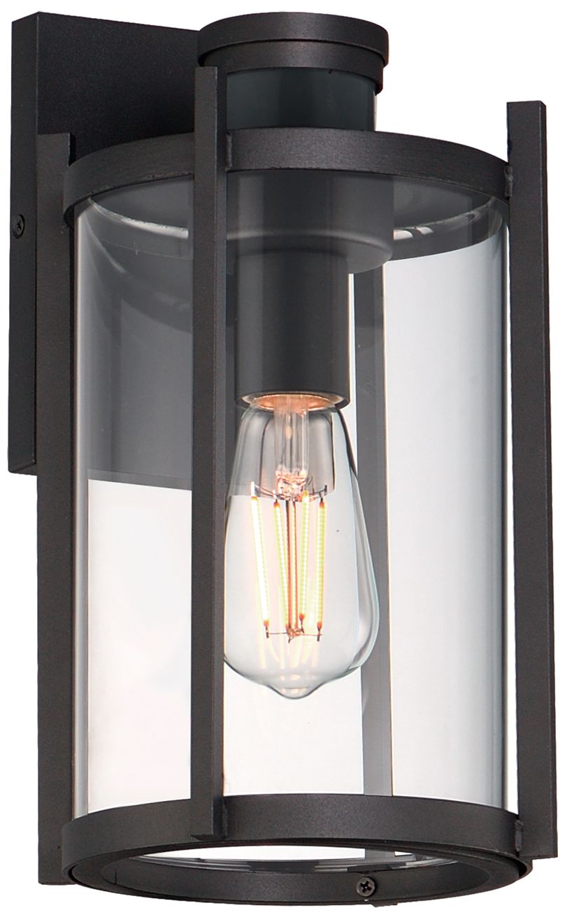 Maxim Belfry 12" High Black 1-Light Wall Sconce w/ MSP