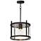 Maxim Belfry 12"W Matte Black and Clear Glass Mini Pendant