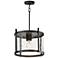 Maxim Belfry 12" Wide Black 1-Light Semi-Flush/Pendant