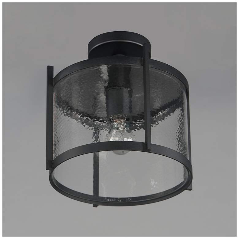 Image 2 Maxim Belfry 12" Wide Black 1-Light Semi-Flush/Pendant more views