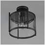 2_Maxim Belfry 12" Wide Black 1-Light Semi-Flush/Pendant more views