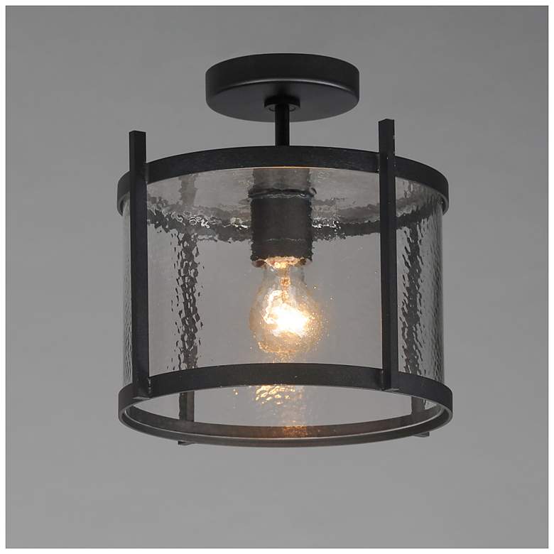 Image 4 Maxim Belfry 12" Wide Black 1-Light Semi-Flush/Pendant more views