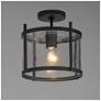 4_Maxim Belfry 12" Wide Black 1-Light Semi-Flush/Pendant more views