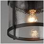 5_Maxim Belfry 12" Wide Black 1-Light Semi-Flush/Pendant more views