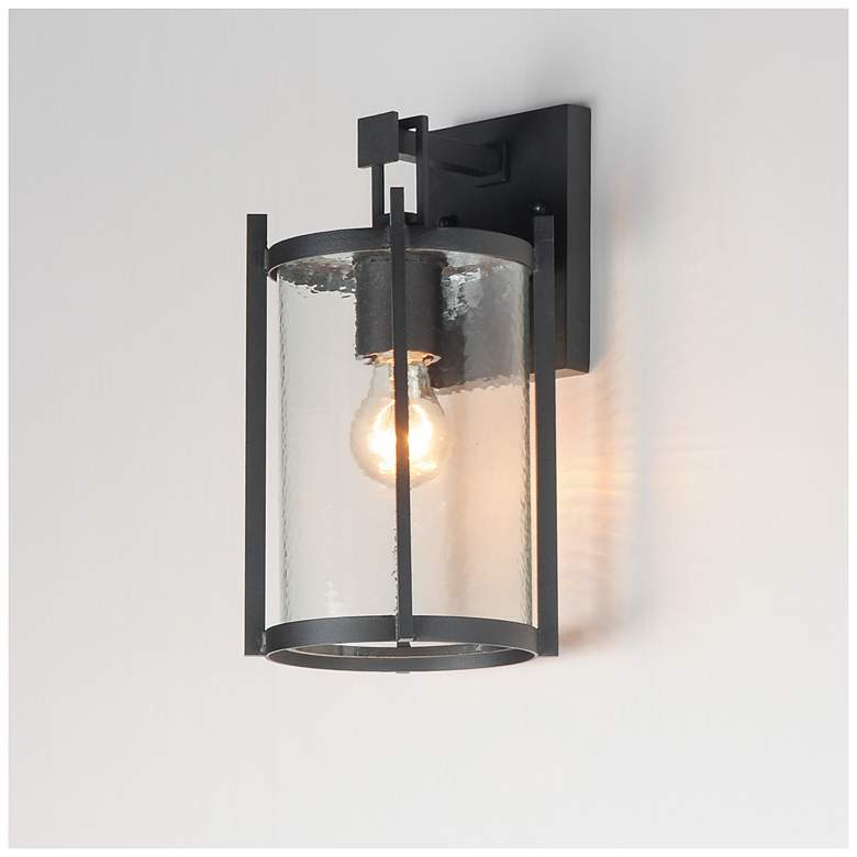 Image 1 Maxim Belfry 13" High Black 1-Light Wall Light
