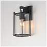 1_Maxim Belfry 13" High Black 1-Light Wall Light