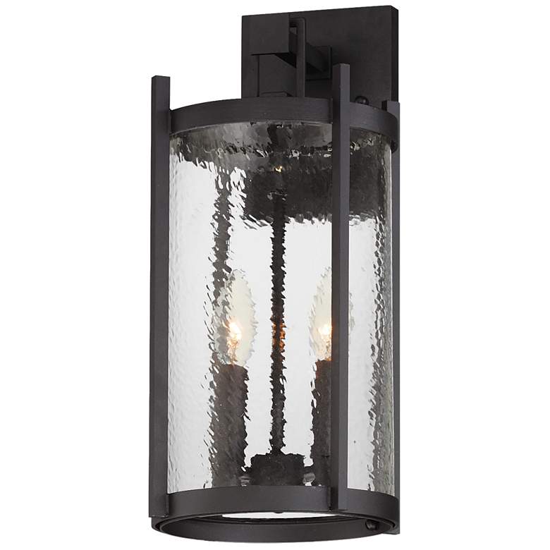 Image 2 Maxim Belfry 16" High Black 2-Light Wall Light