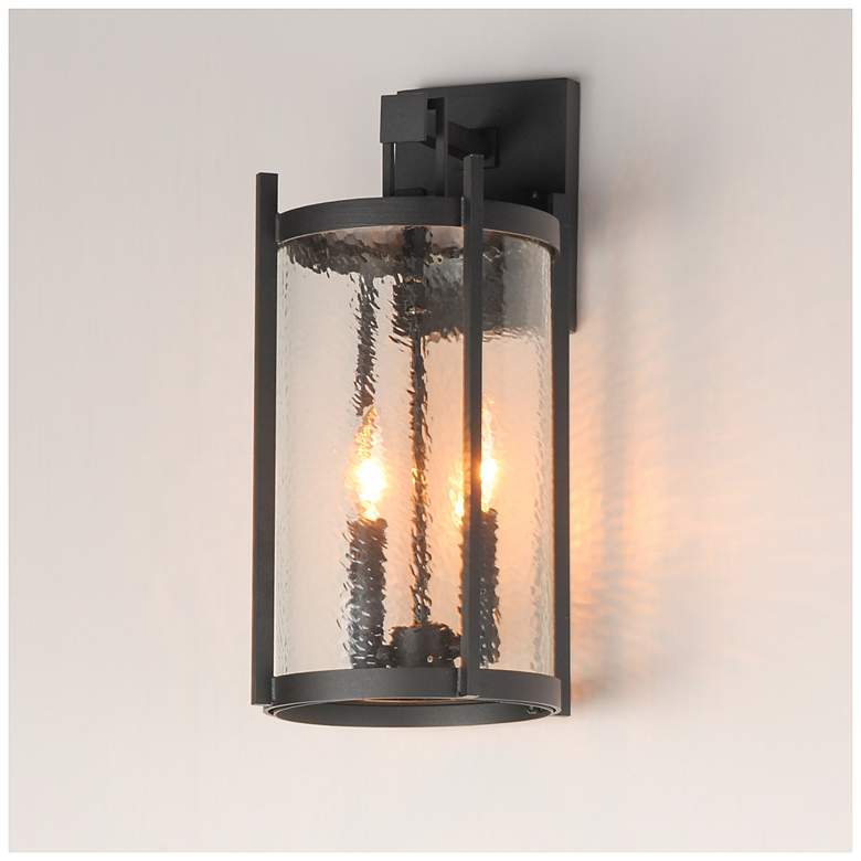 Image 1 Maxim Belfry 16" High Black 2-Light Wall Light
