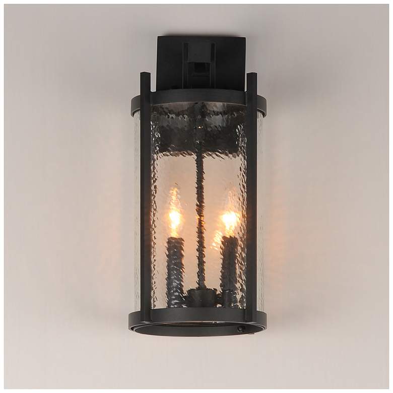 Image 4 Maxim Belfry 16" High Black 2-Light Wall Light more views