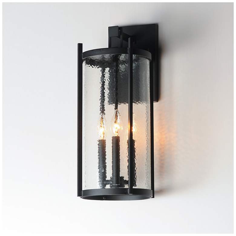 Image 1 Maxim Belfry 20" High Black 3-Light Wall Light