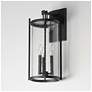 5_Maxim Belfry 20" High Black 3-Light Wall Light more views