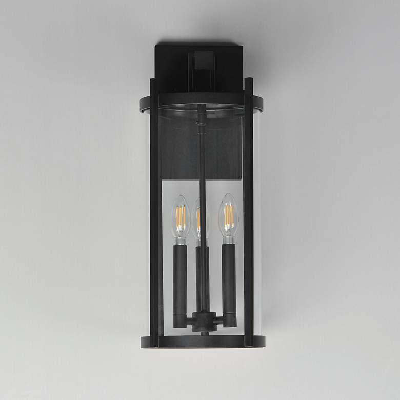 Image 2 Maxim Belfry 20" High Black 3-Light Wall Sconce more views