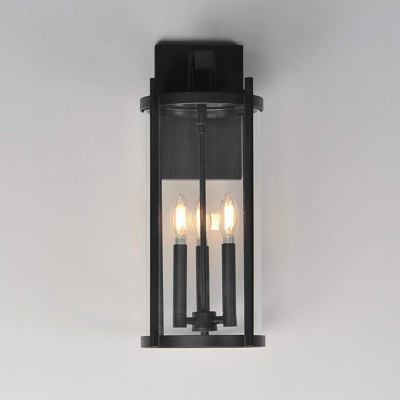 Image 3 Maxim Belfry 20" High Black 3-Light Wall Sconce more views