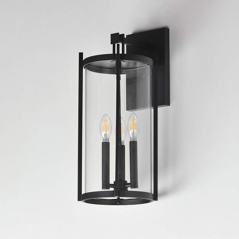 Image 4 Maxim Belfry 20" High Black 3-Light Wall Sconce more views
