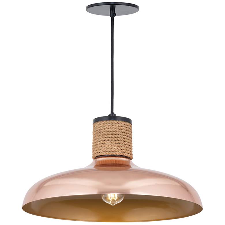 Image 1 Maxim Bingham 17" Wide Copper Large Pendant